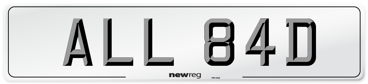 ALL 84D Number Plate from New Reg